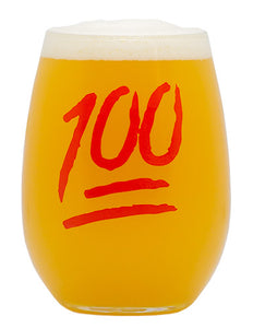 100 Beermoji Stemless Glass